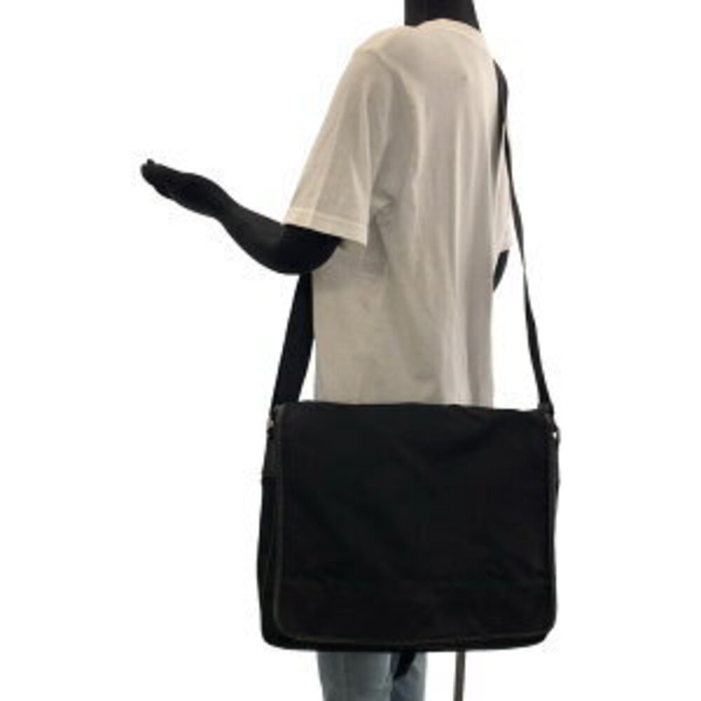 Prada bag plate logo Tessuto triangular messenger shoulder Nylon black - Picture 7 of 10